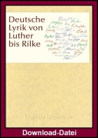 Deutsche Lyrik von Luther bis Rilke
